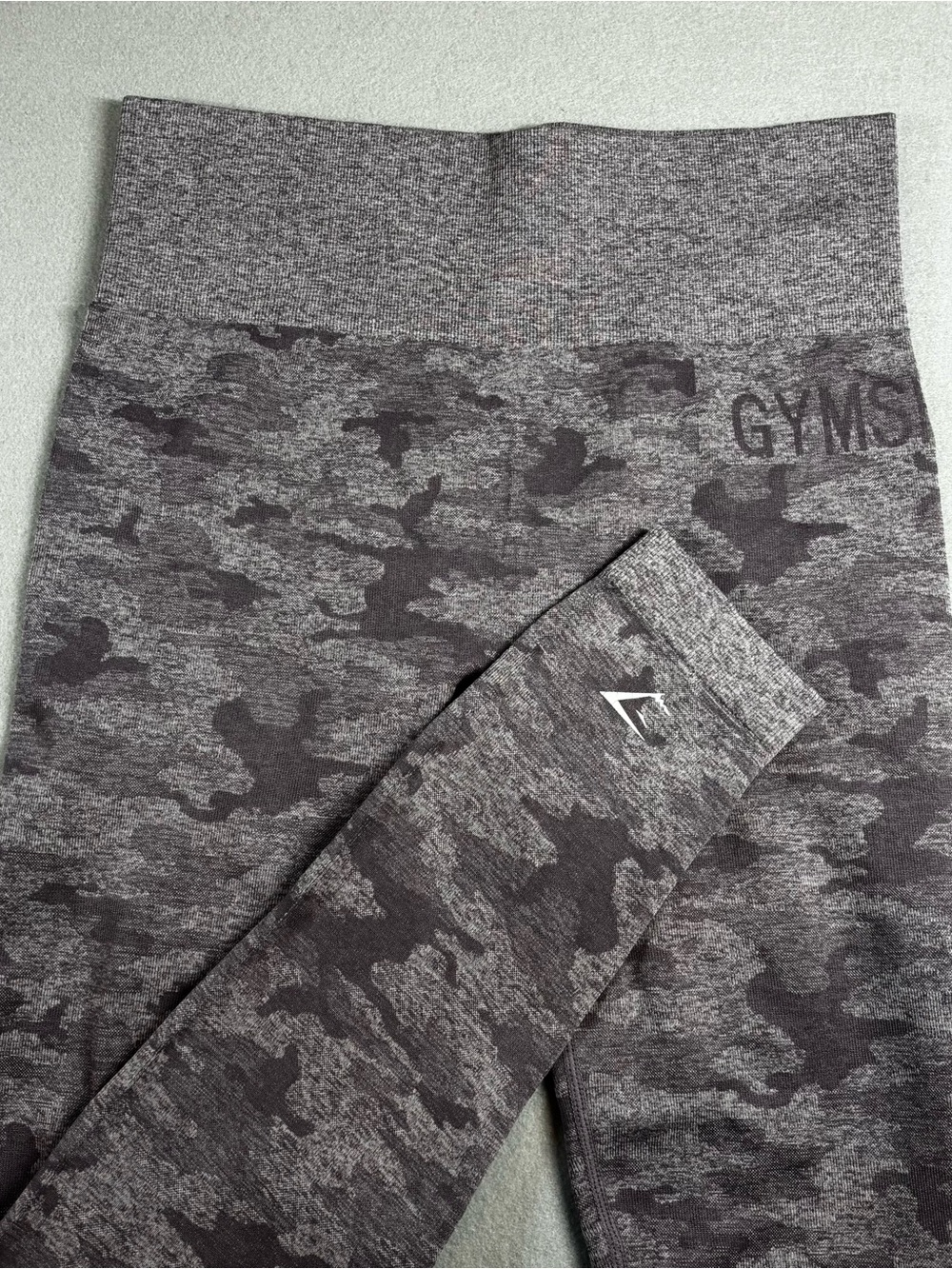 Gym Shark Seamless High-Waist Purple Camo Leggings